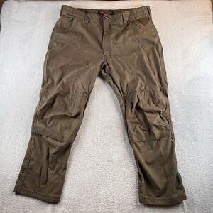 Walls Ditchdigger Utility Pants Double Knee Mens 38x32 Fits 40x29 Green Workwear